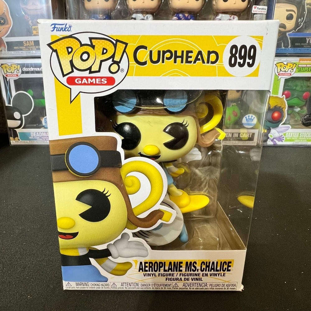 Funko Pop Games Cuphead Aeroplane Ms. Chalice 899 Vinyl Figure Collectible